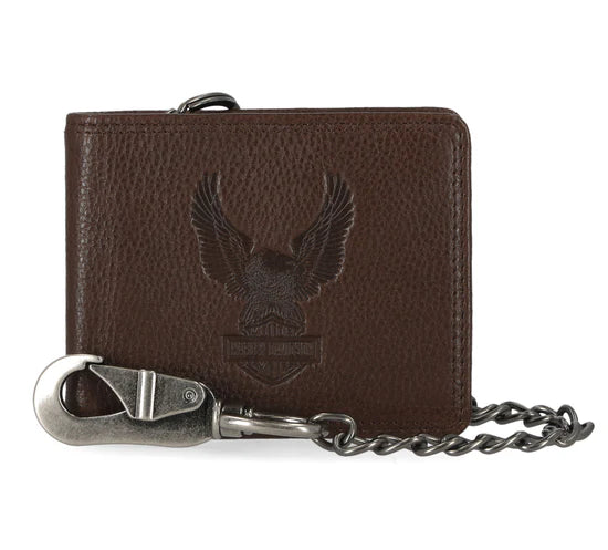 HARLEY-DAVIDSON® MENS UPWINGED EAGLE BAR & SHIELD BILLFOLD WALLET