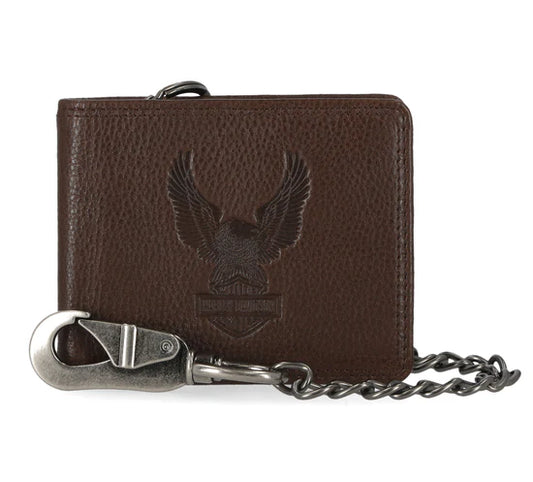 HARLEY-DAVIDSON® MENS UPWINGED EAGLE BAR & SHIELD BILLFOLD WALLET