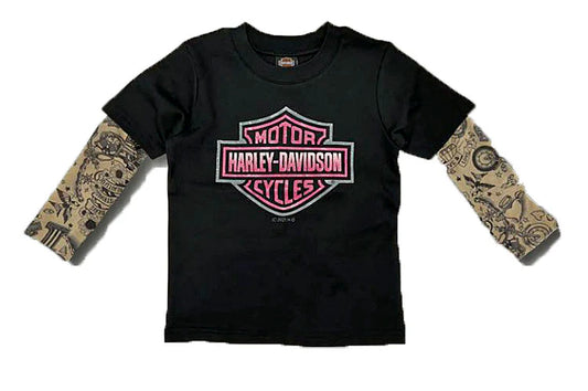 HARLEY-DAVIDSON® TODDLER GIRLS TATTOO SLEEVES TEE