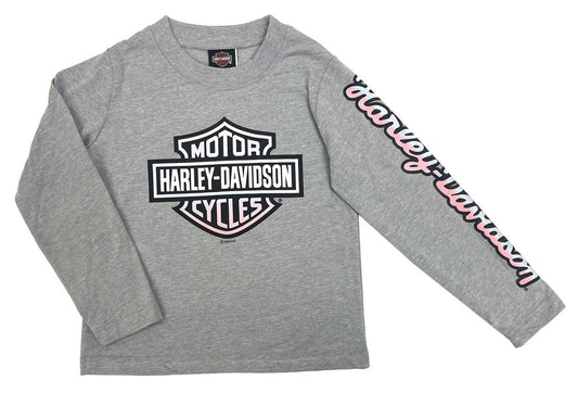 HARLEY-DAVIDSON® GIRLS BAR & SHIELD SUPER SOFT TODDLER LONG SLEEVE TEE
