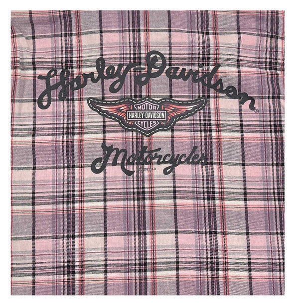 HARLEY-DAVIDSON® GIRLS BRUSHED LONG SLEEVE PLAID SHIRT
