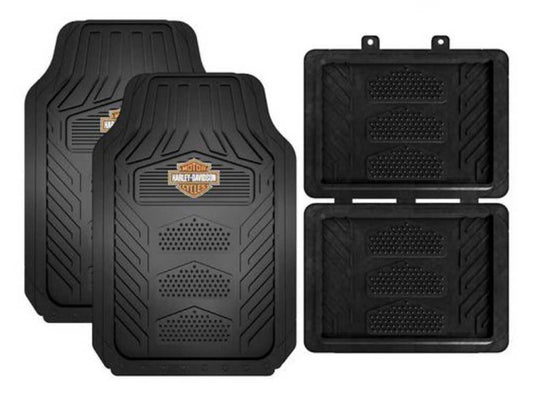 HARLEY-DAVIDSON® WEATHERPRO 4 PIECE RUBBER FLOOR MATS