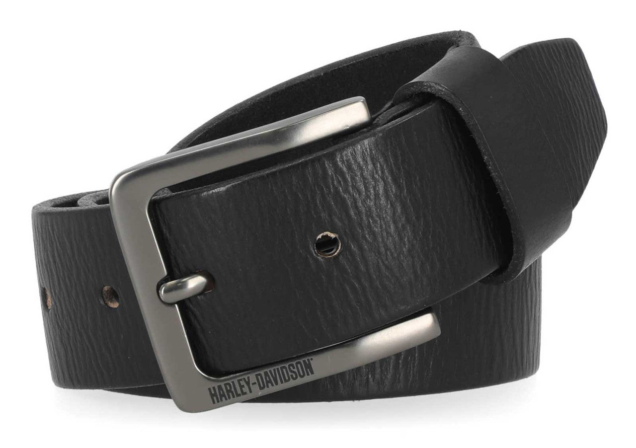 HARLEY-DAVIDSON® MENS EMBOSSED LOGO LEATHER BELT