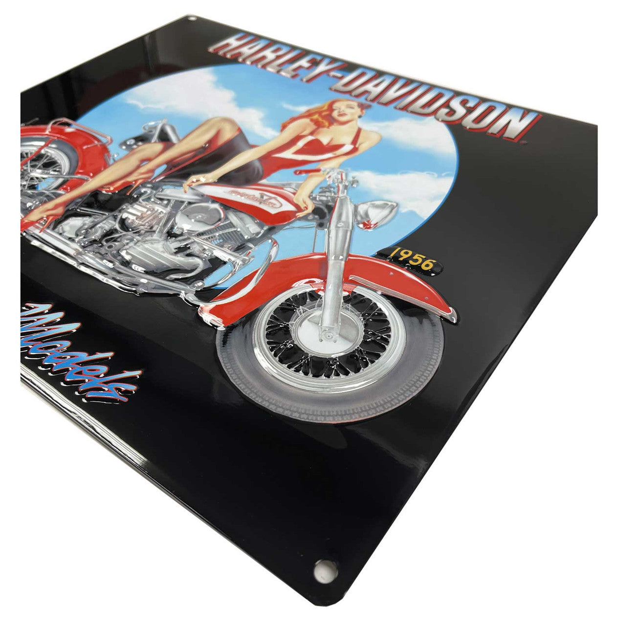 HARLEY-DAVIDSON® CLASSIC MODELS BABE EMBOSSED TIN SIGN