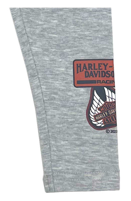 HARLEY-DAVIDSON® LITTLE GIRLS 2 PIECE 3/4 SLEEVE TEE & PANT SET