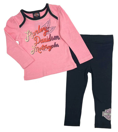 HARLEY-DAVIDSON® GIRLS TODDLER LONGSLEEVE TEE & PANT SET (2 PIECES)