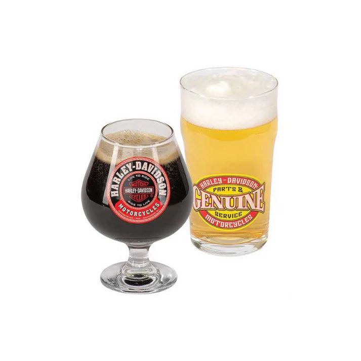 HARLEY-DAVIDSON® LABEL CRAFT BEER GLASS SET (4PK)