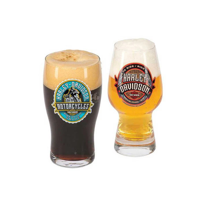 HARLEY-DAVIDSON® LABEL CRAFT BEER GLASS SET (4PK)