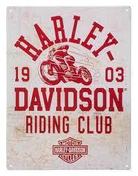 HARLEY-DAVIDSON® RIDING CLUB TIN SIGN