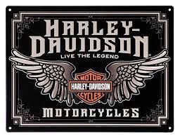 HARLEY-DAVIDSON® WINGED B&S TIN SIGN