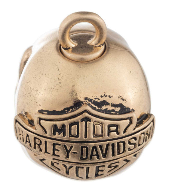 HARLEY-DAVIDSON® ENGRAVED BAR & SHIELD SKULL HEAD RIDE BELL