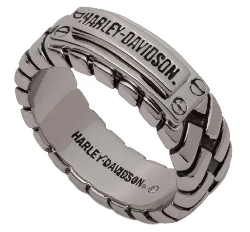 HARLEY-DAVIDSON® BRASS WORDMARK BRAIDED RING