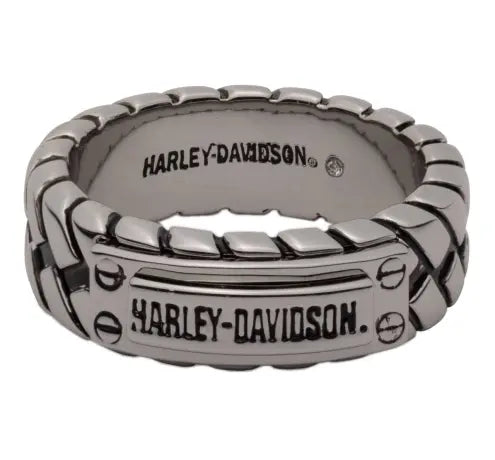 HARLEY-DAVIDSON® BRASS WORDMARK BRAIDED RING