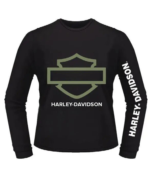 HARLEY-DAVIDSON® MENS OUTLINE BAR & SHIELD  LONG SLEEVE TEE