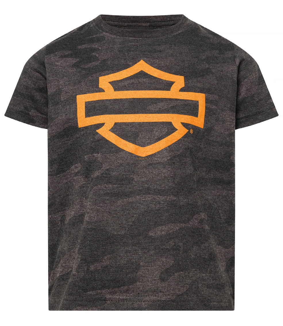 HARLEY-DAVIDSON® OPEN BAR & SHIELD CAMO YOUTH TEE