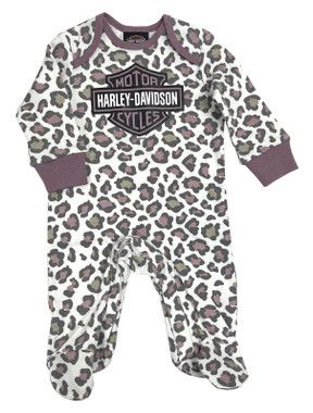 HARLEY-DAVIDSON® NEW BORN GIRL RIB PRINTED COVERALL