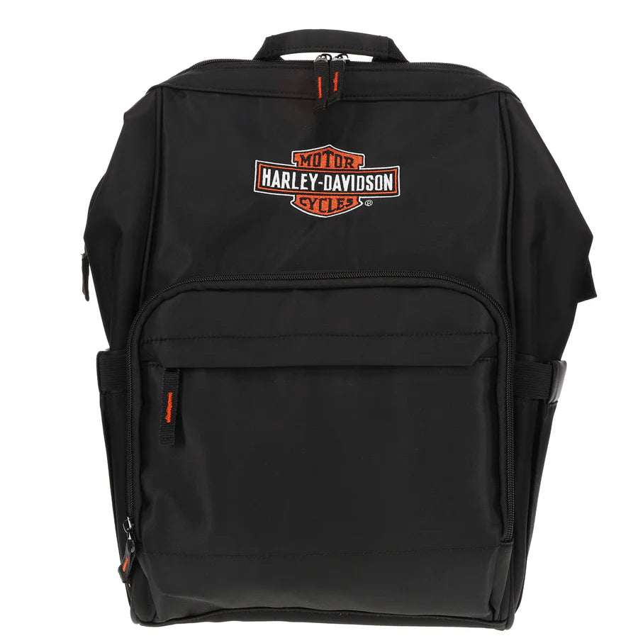 HARLEY-DAVIDSON® EMBROIDED BAR & SHIELD DIAPER CANVAS BACKPACK