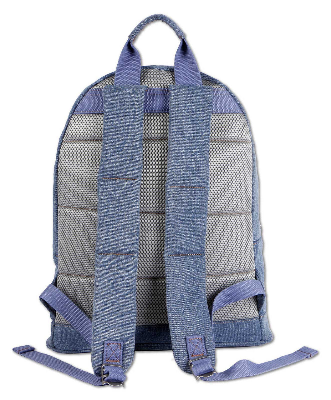 HARLEY-DAVIDSON® WOMENS EMBROIDED BAR & SHIELD ROSE DENIM BACKPACK