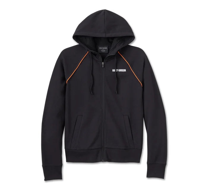 HARLEY-DAVIDSON® WOMENS CLASSIC BAR & SHIELD ZIP FRONT HOODIE