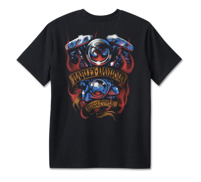 HARLEY-DAVIDSON® LOADED WITH HORSEPOWER MENS GRAPHIC TEE