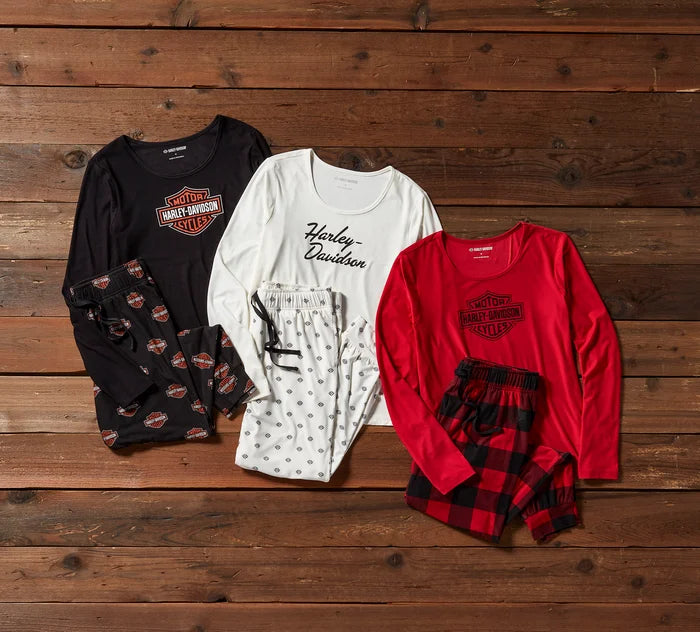 HARLEY-DAVIDSON® WOMENS BAR & SHIELD LONG SLEEVE PYJAMA SET