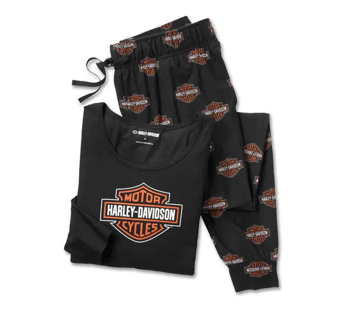 HARLEY-DAVIDSON® WOMENS BAR & SHIELD LONG SLEEVE PYJAMA SET