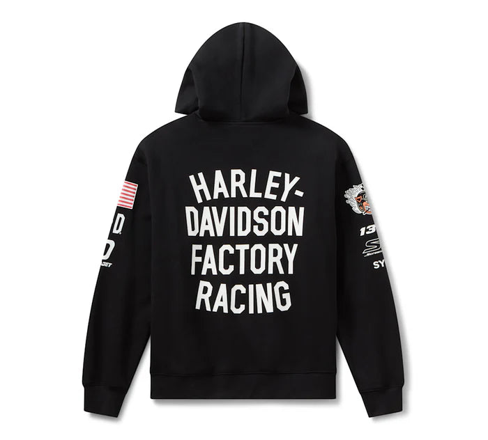 HARLEY-DAVIDSON® MENS FACTORY RACING HOODIE - KNIT , BLACK