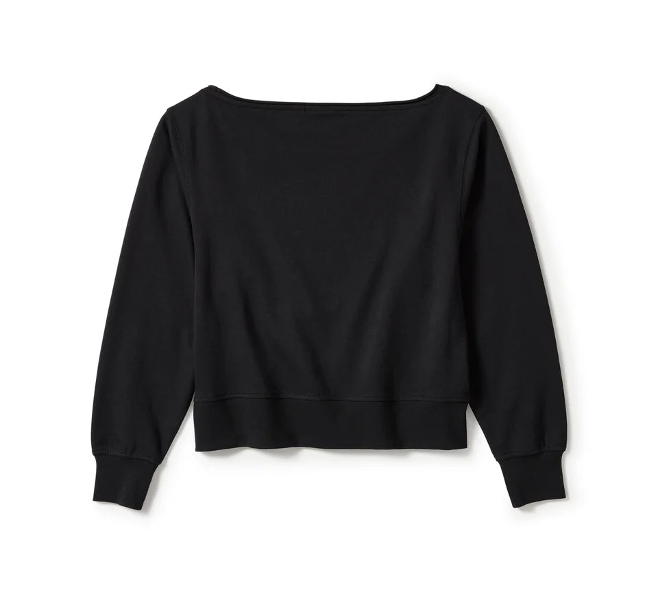 HARLEY-DAVIDSON® WOMENS CHROME EVO OFF THE SHOULDER CREW