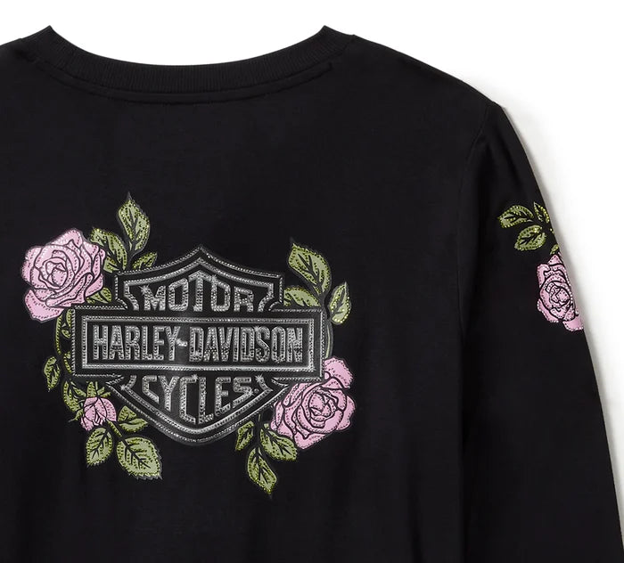 HARLEY-DAVIDSON® WOMENS ROSE & THORN LONG SLEEVE