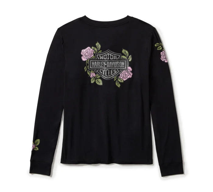 HARLEY-DAVIDSON® WOMENS ROSE & THORN LONG SLEEVE