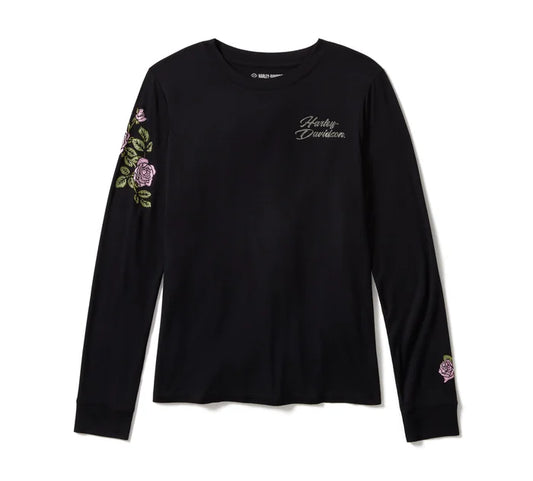 HARLEY-DAVIDSON® WOMENS ROSE & THORN LONG SLEEVE