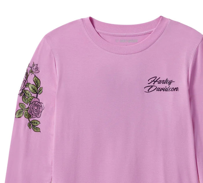 HARLEY-DAVIDSON® WOMENS ROSE & THORN LONG SLEEVE