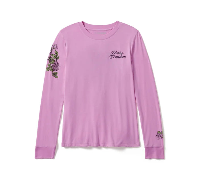 HARLEY-DAVIDSON® WOMENS ROSE & THORN LONG SLEEVE