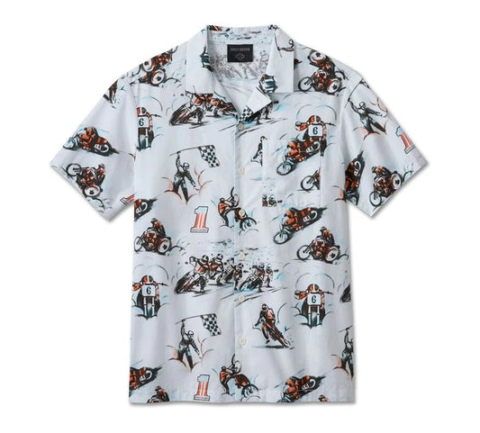 HARLEY-DAVIDSON® MENS TWISTY ALOHA PRINT SHIRT