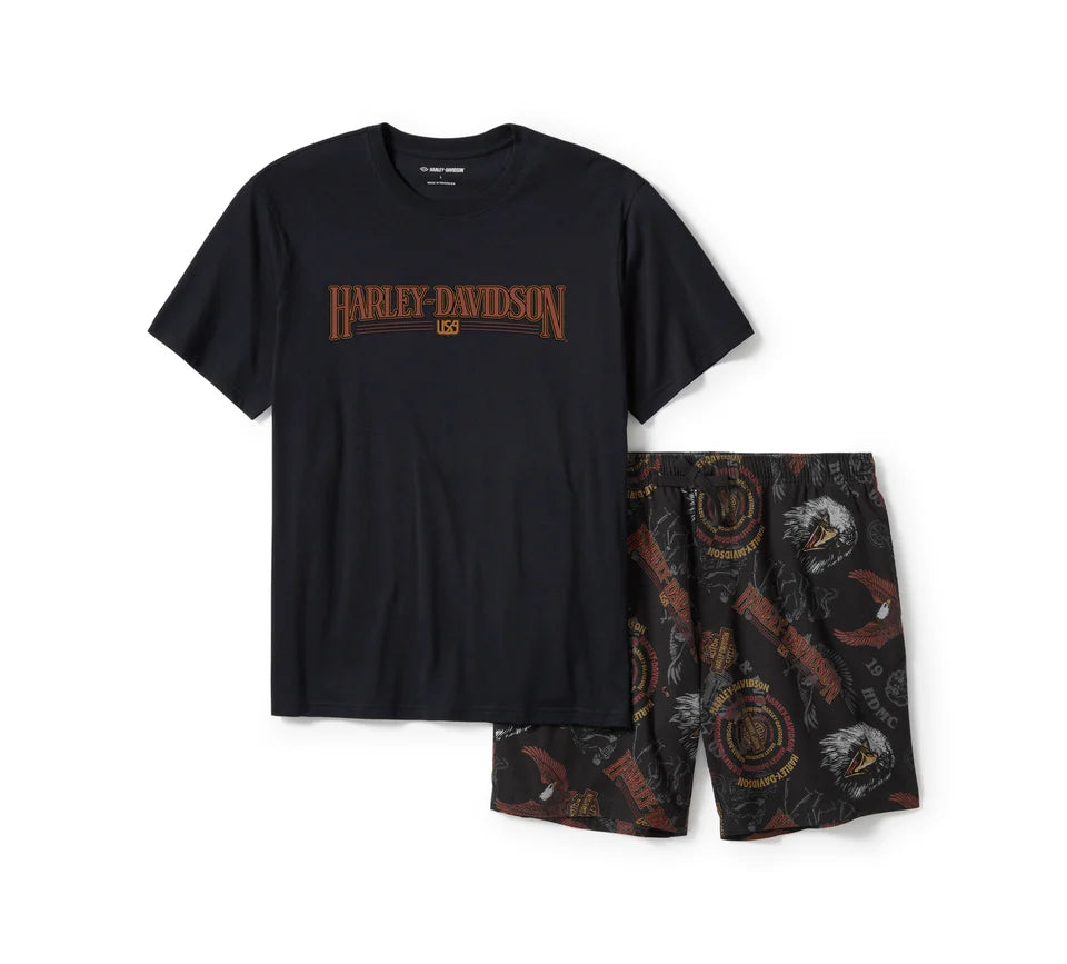 HARLEY-DAVIDSON® MENS 80S TANK PAJAMA SHORTS SET
