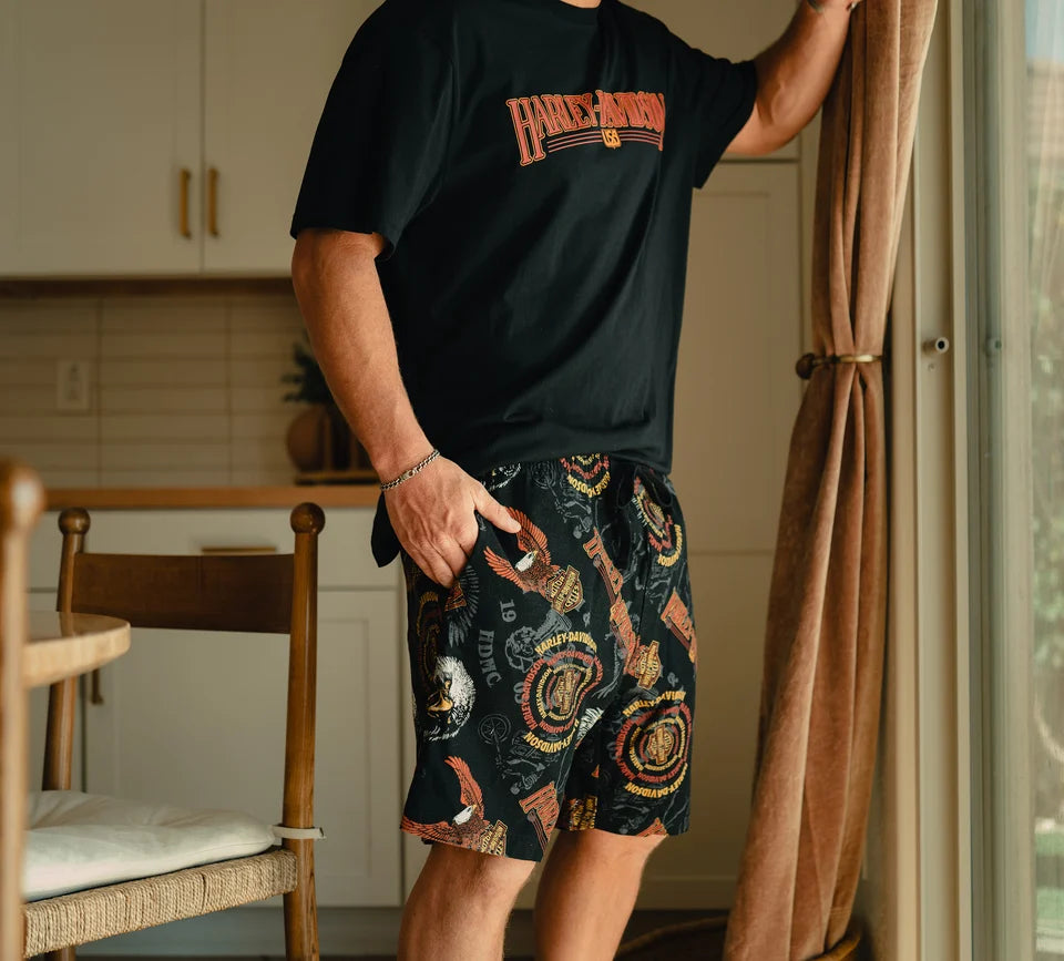 HARLEY-DAVIDSON® MENS 80S TANK PAJAMA SHORTS SET