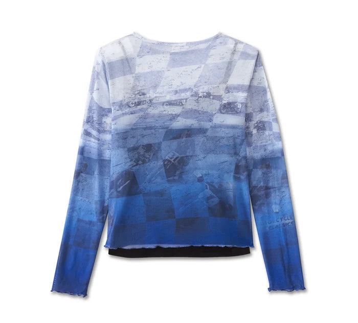 HARLEY-DAVIDSON® WOMENS COOL BLUE MESH TOP