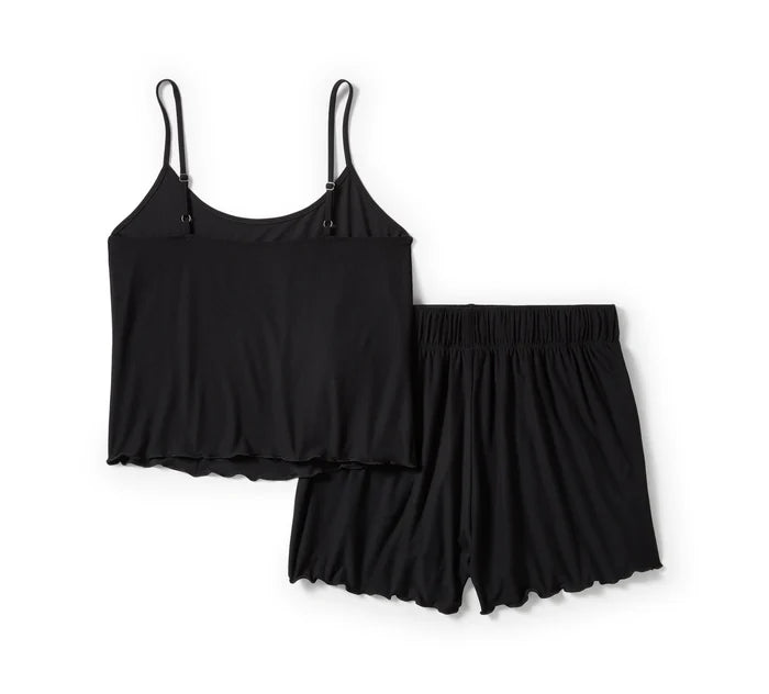 HARLEY DAVIDSON® WOMENS LETTUCE TRIM PAJAMA SHORT SET