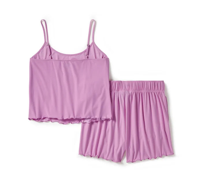 HARLEY DAVIDSON® WOMENS LETTUCE TRIM PAJAMA SHORT SET