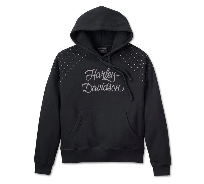 HARLEY-DAVIDSON® WOMENS STUDDED OUT PULL OVER HOODIE