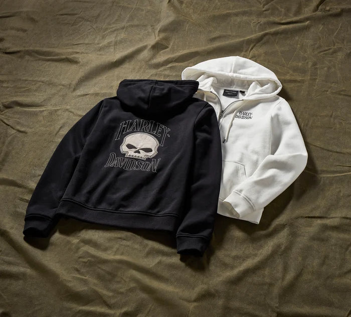 HARLEY-DAVIDSON® WOMENS WILLIE G SKULL FULL ZIP HOODIE