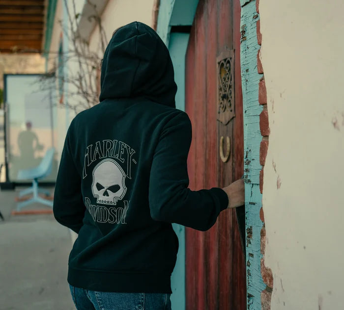HARLEY-DAVIDSON® WOMENS WILLIE G SKULL FULL ZIP HOODIE