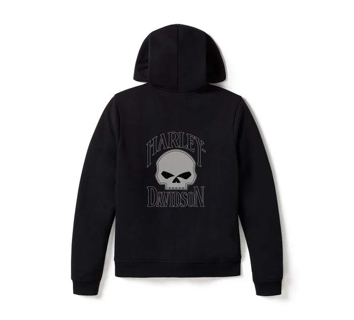 HARLEY-DAVIDSON® WOMENS WILLIE G SKULL FULL ZIP HOODIE