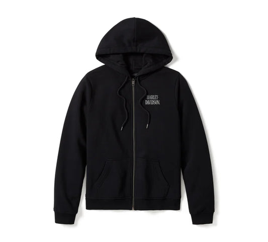 HARLEY-DAVIDSON® WOMENS WILLIE G SKULL FULL ZIP HOODIE