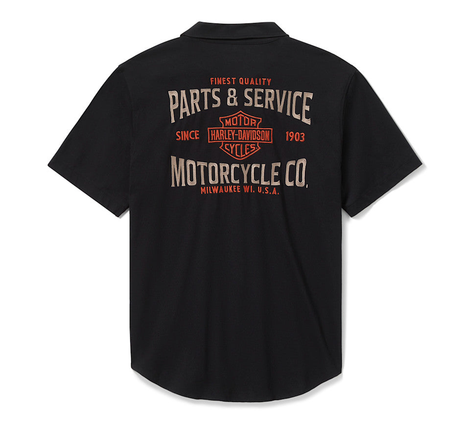 HARLEY-DAVIDSON® MENS SHIRT - KNIT , BLACK