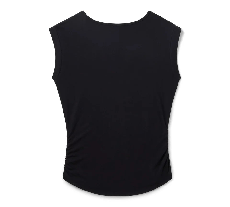 HARLEY-DAVIDSON® WOMENS BLING MUSCLE BORN TO FLY BLACK