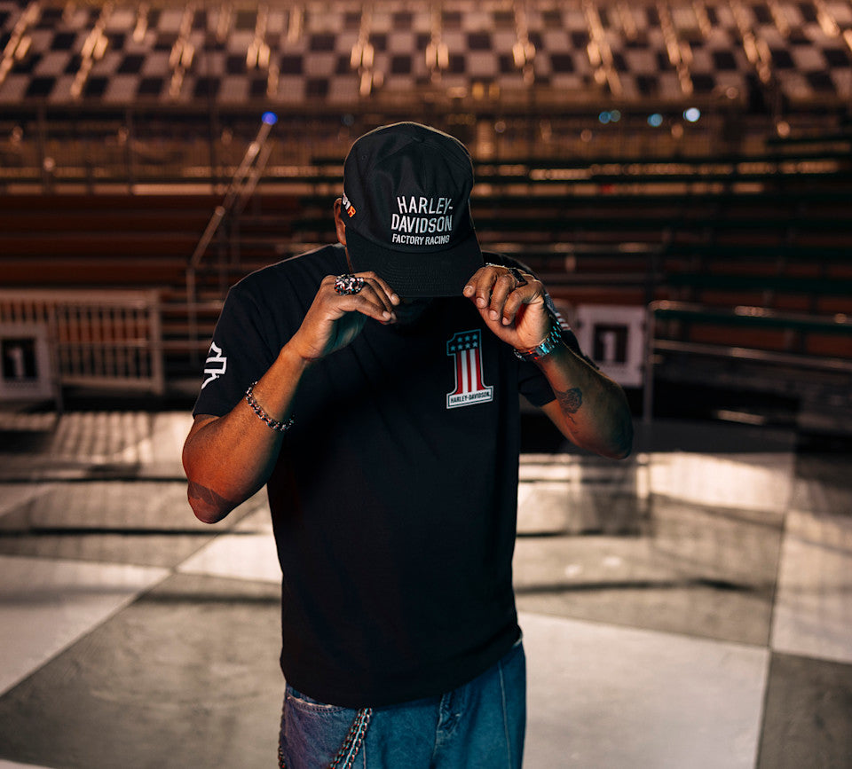 HARLEY-DAVIDSON® CHAMPION BLACK TEE