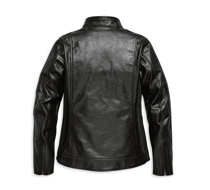 HARLEY-DAVIDSON® WOMENS ENODIA LEATHER RIDING JACKET