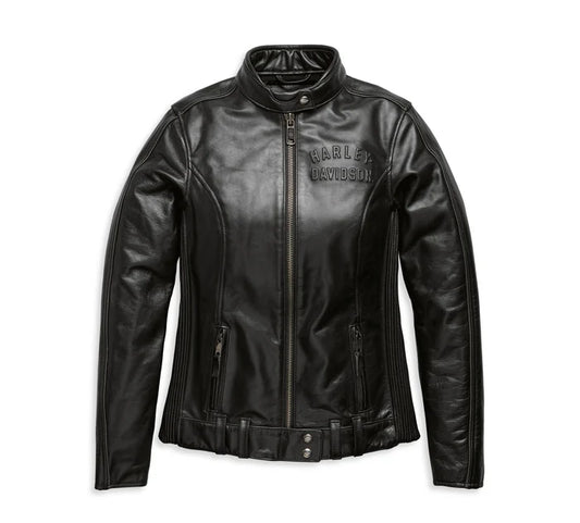 HARLEY-DAVIDSON® WOMENS ENODIA LEATHER RIDING JACKET