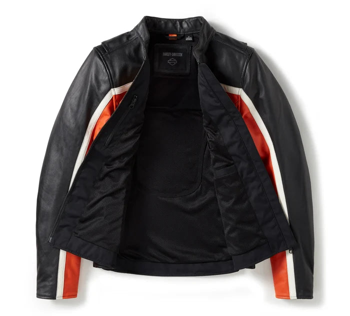HARLEY-DAVIDSON® WOMENS TRENTON LEATHER RIDING JACKET